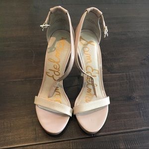 Sam Edelman Eleanor Nude Tan heels sandals
